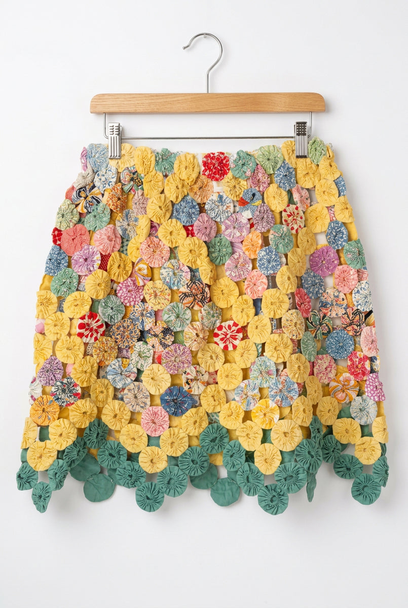 Yo Yo Mini Skirt Yellow Green ZigZag – HAUS of TRADE