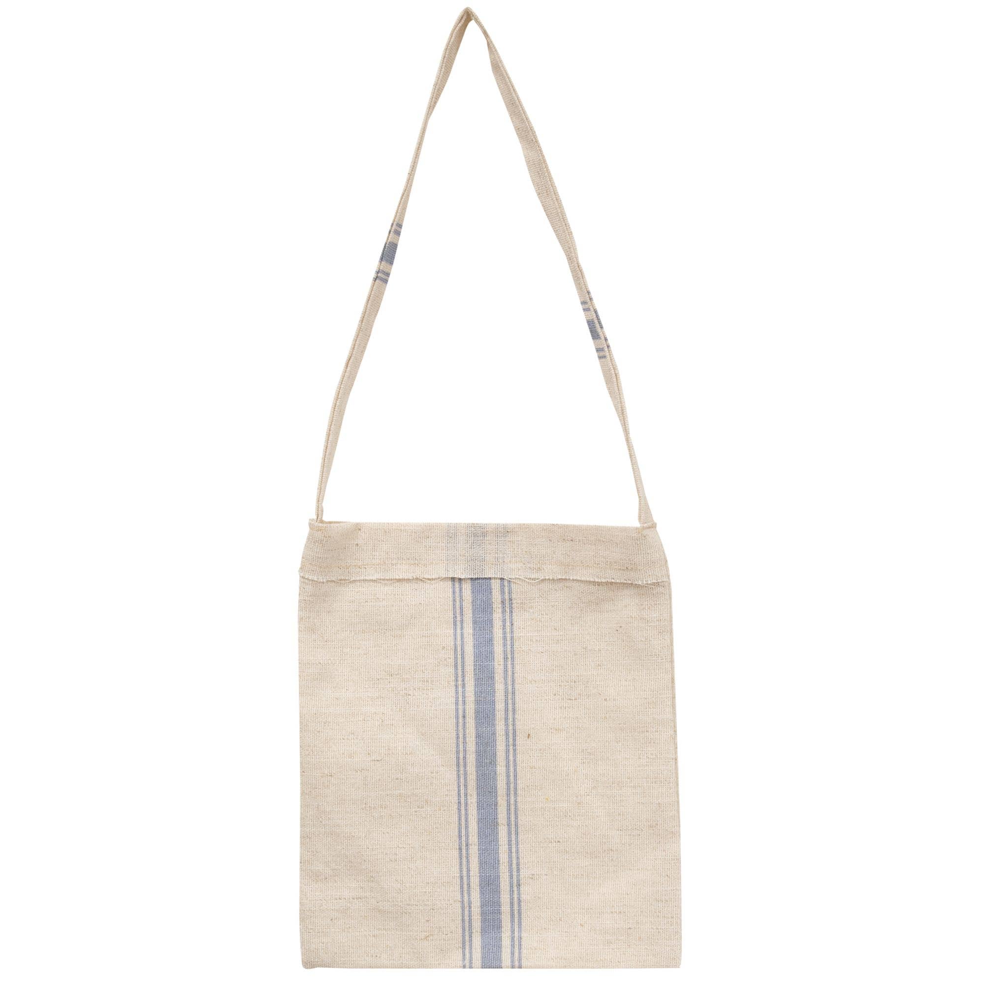 Striped Linen Mini Bag