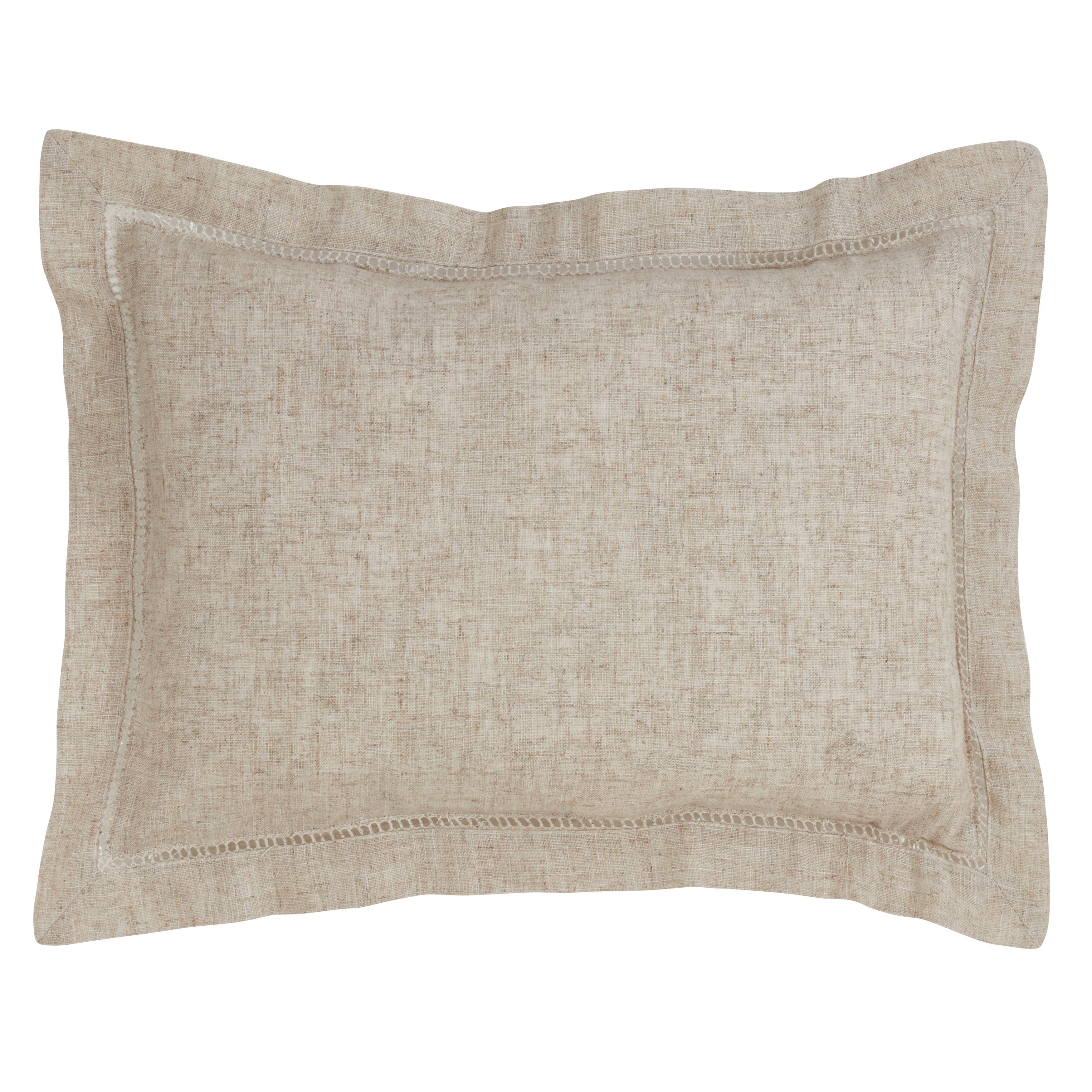 Linen Hemstitched Throw Pillow