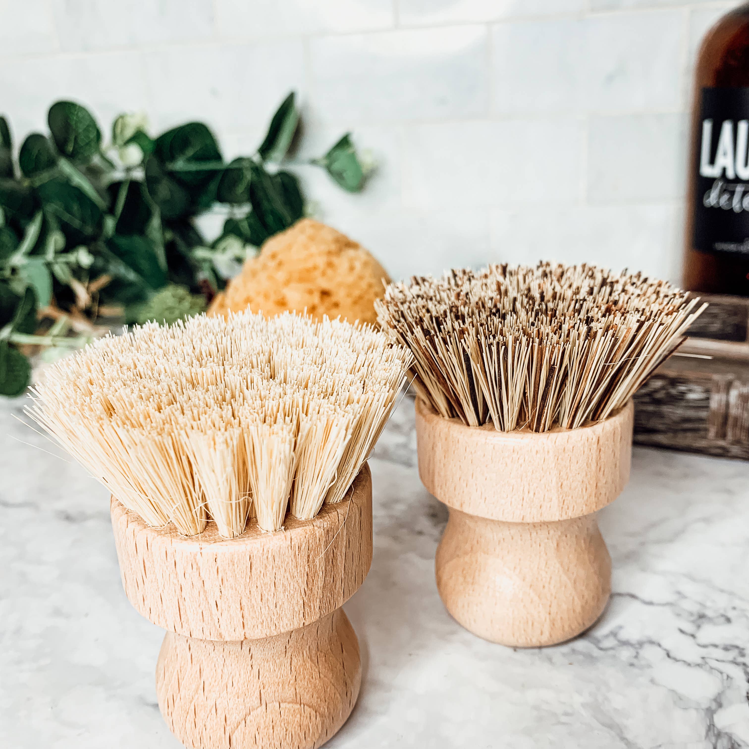 Natural Wood Sisal Cleaning Brush