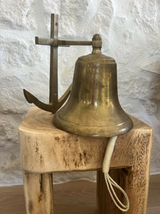 Vintage Heavy Brass Anchor Bell