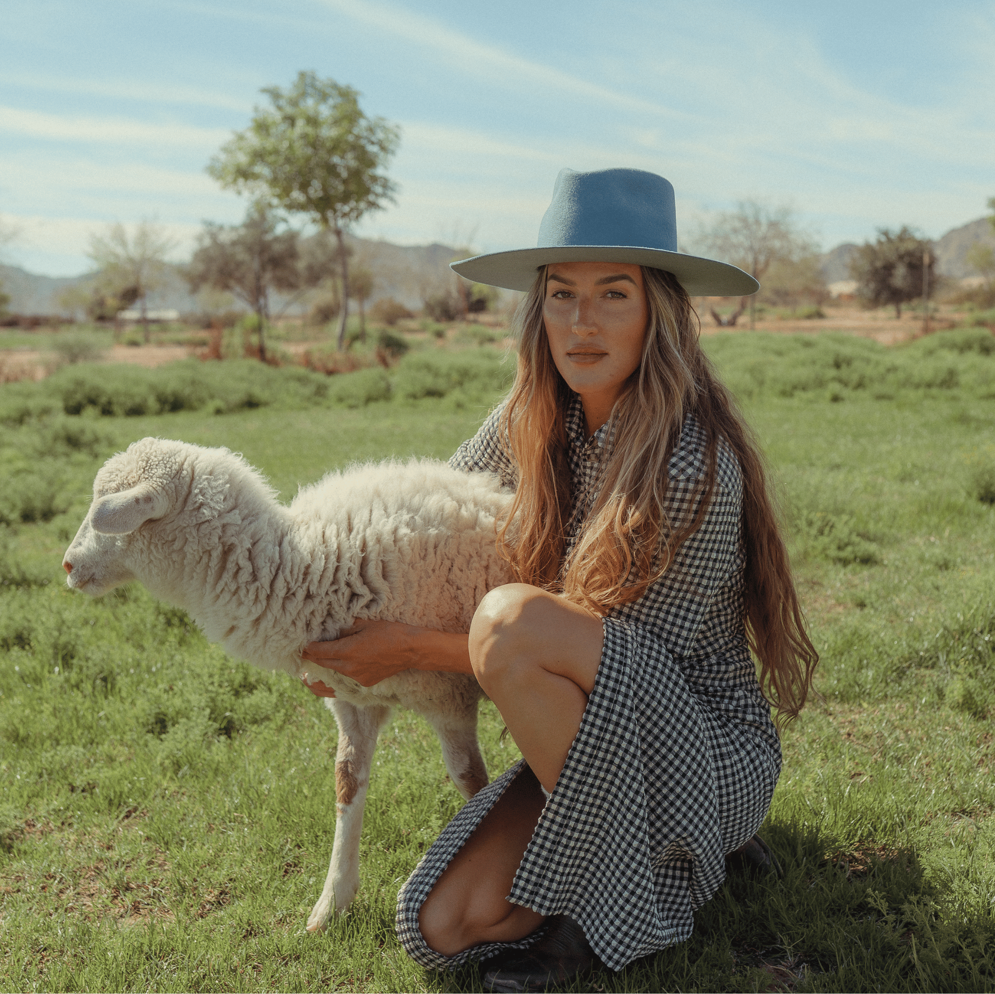 Ale by Alessandra Aurora Wool Felt Hat Smokey Blue Gray Adjustable Boho Cowgirl Gray Adjustable Size 100% Wool Hats for Women for sale | eBay main image 2