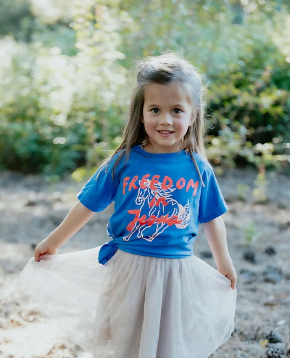 Freedom in Jesus Horse Youth Tee