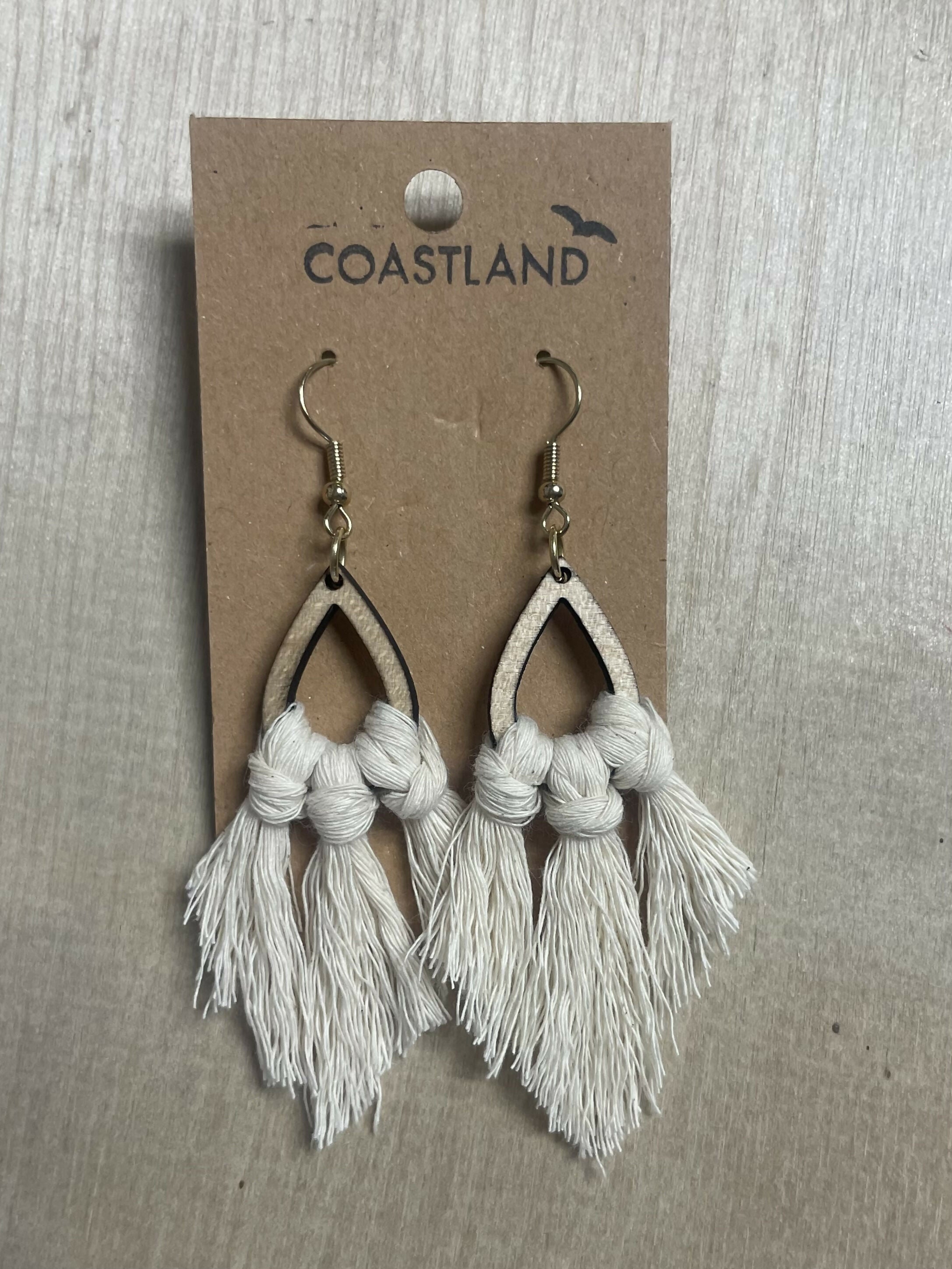 Ivory Macrame Earrings