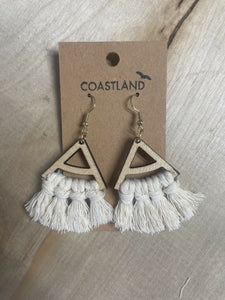 Ivory Macrame Earrings