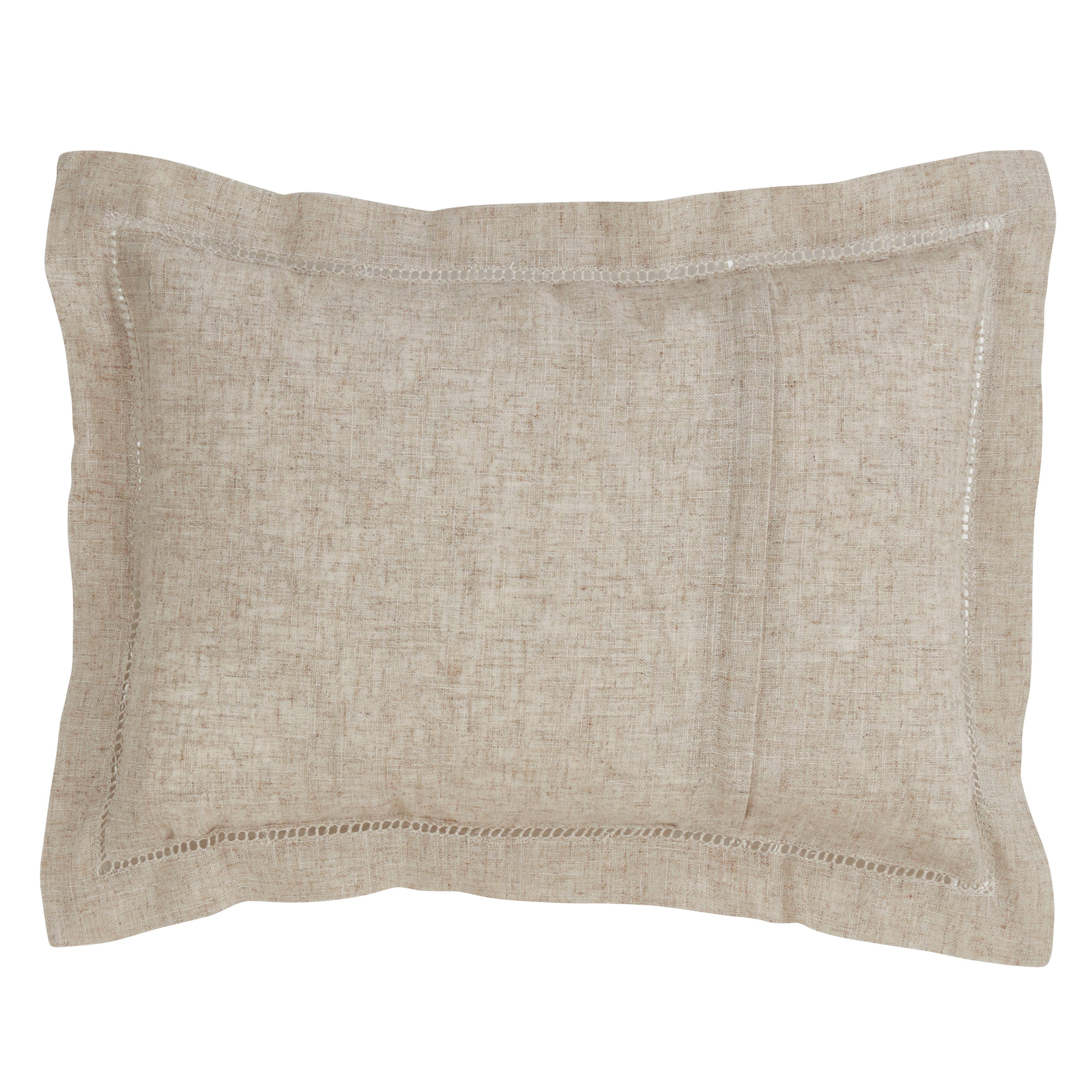 Linen Hemstitched Throw Pillow