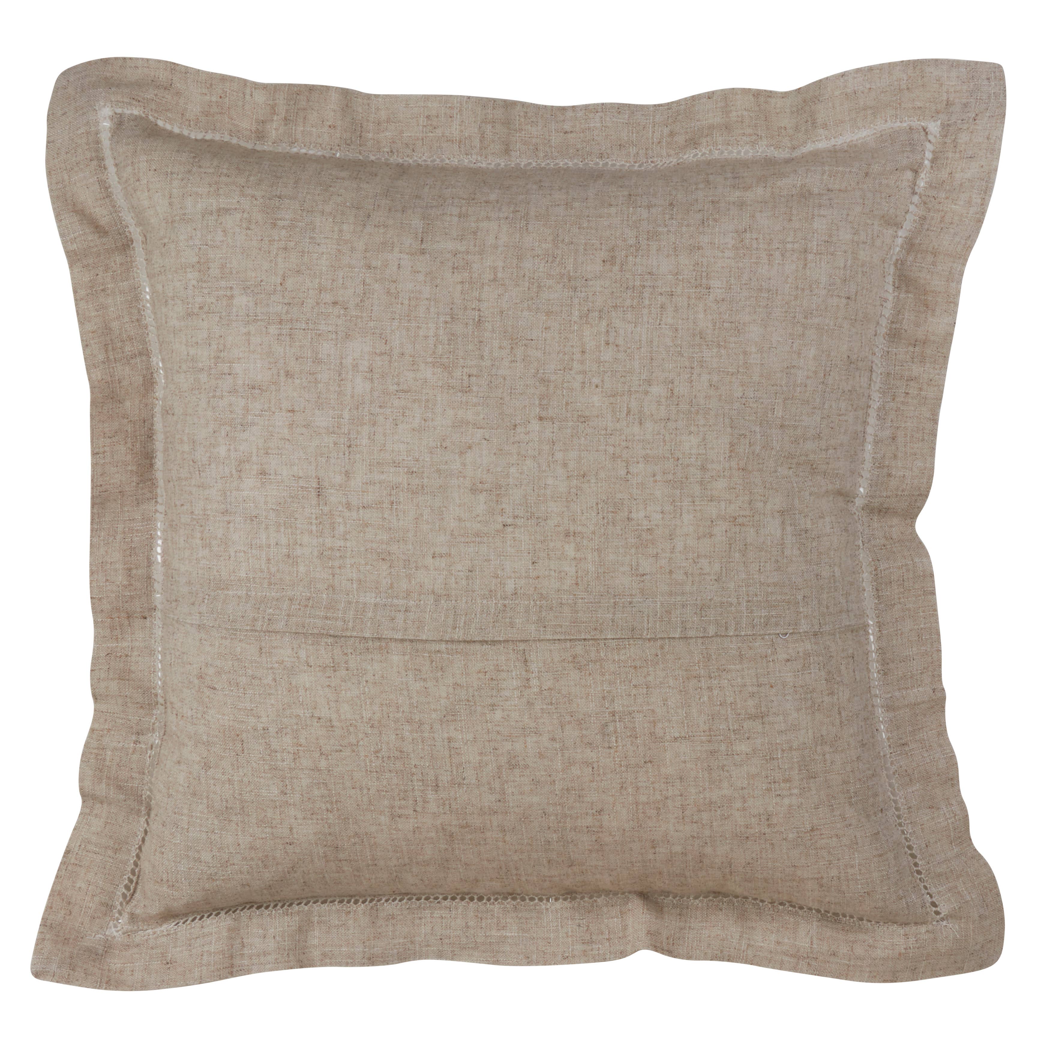 Linen Hemstitched Throw Pillow