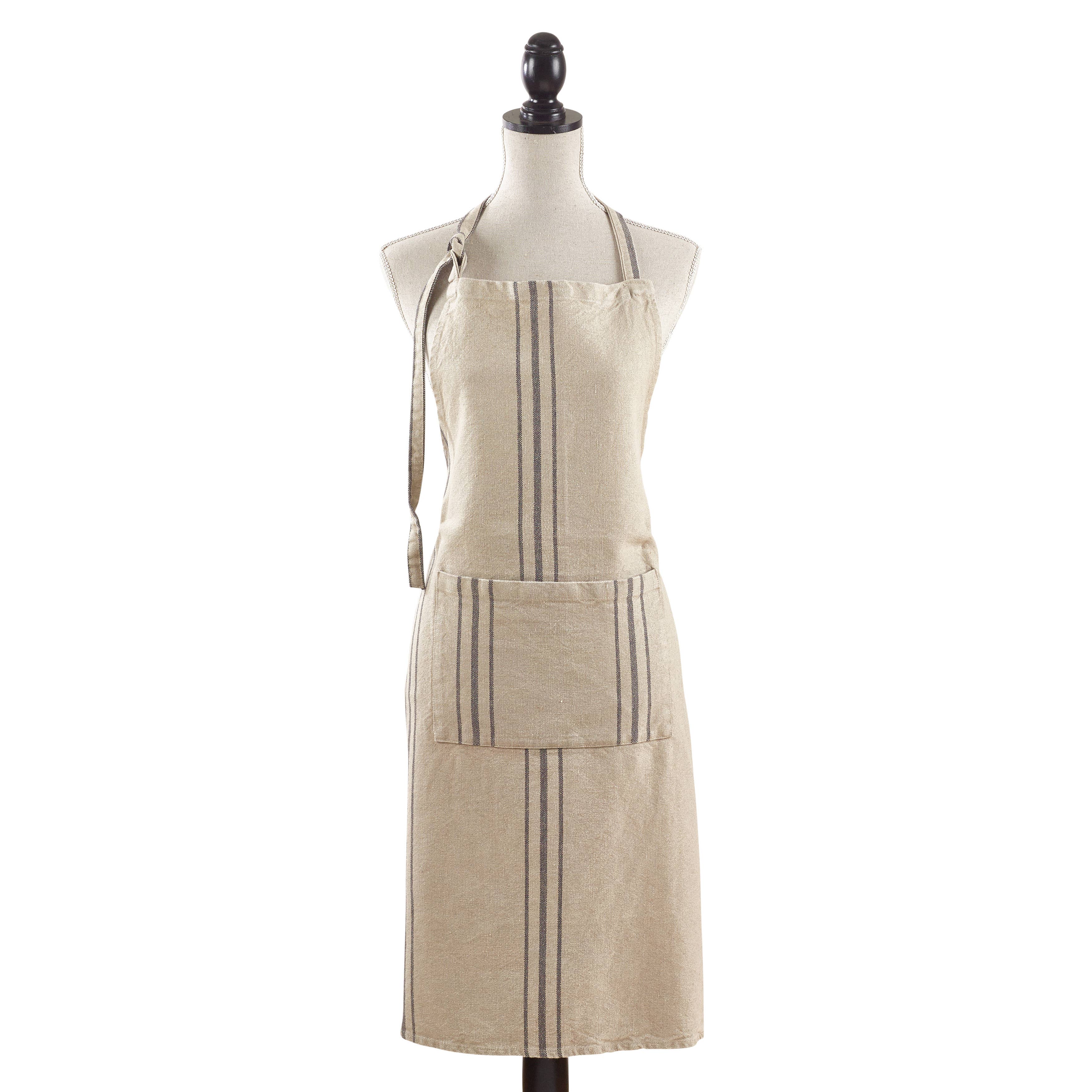 Striped Linen Apron
