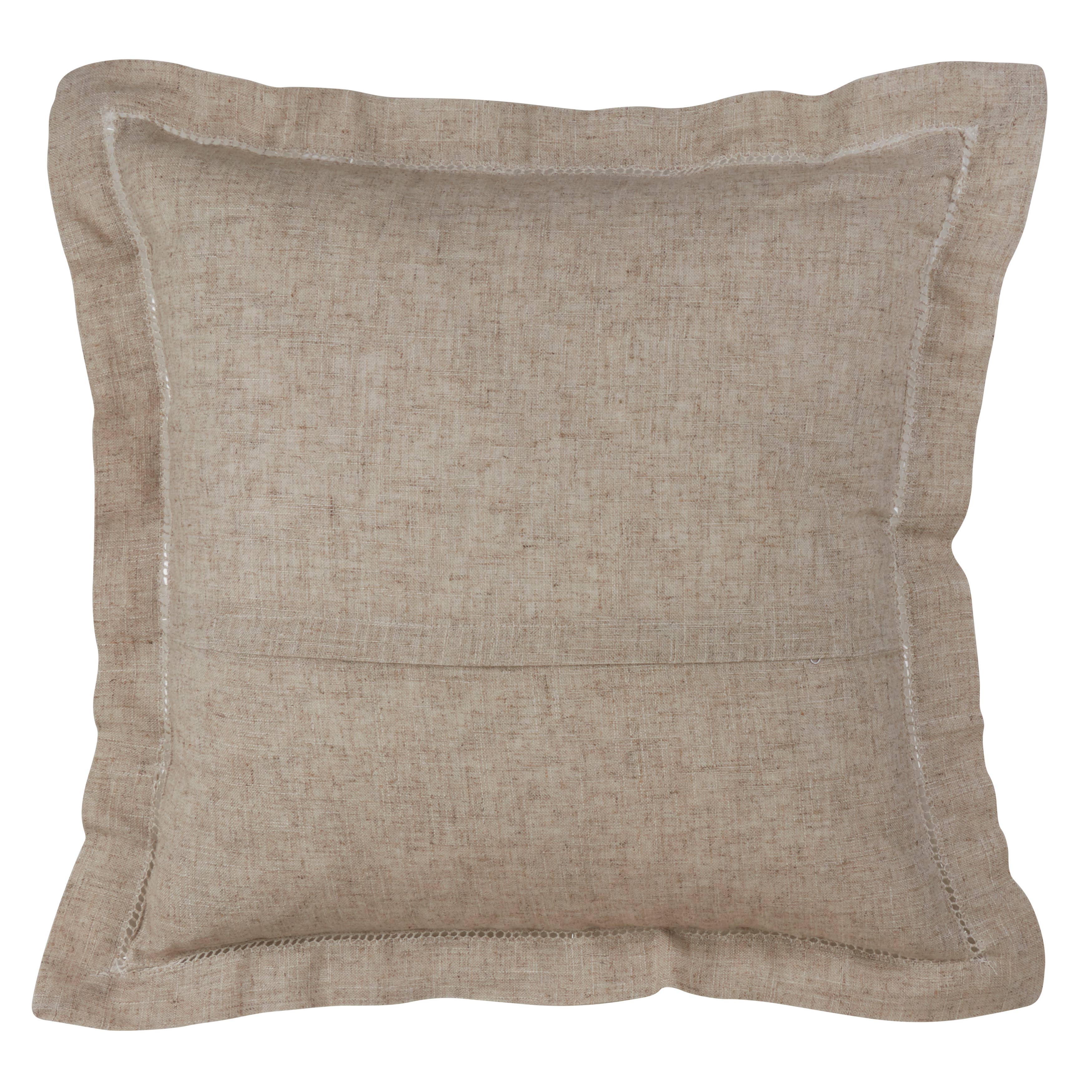 Linen Hemstitched Throw Pillow