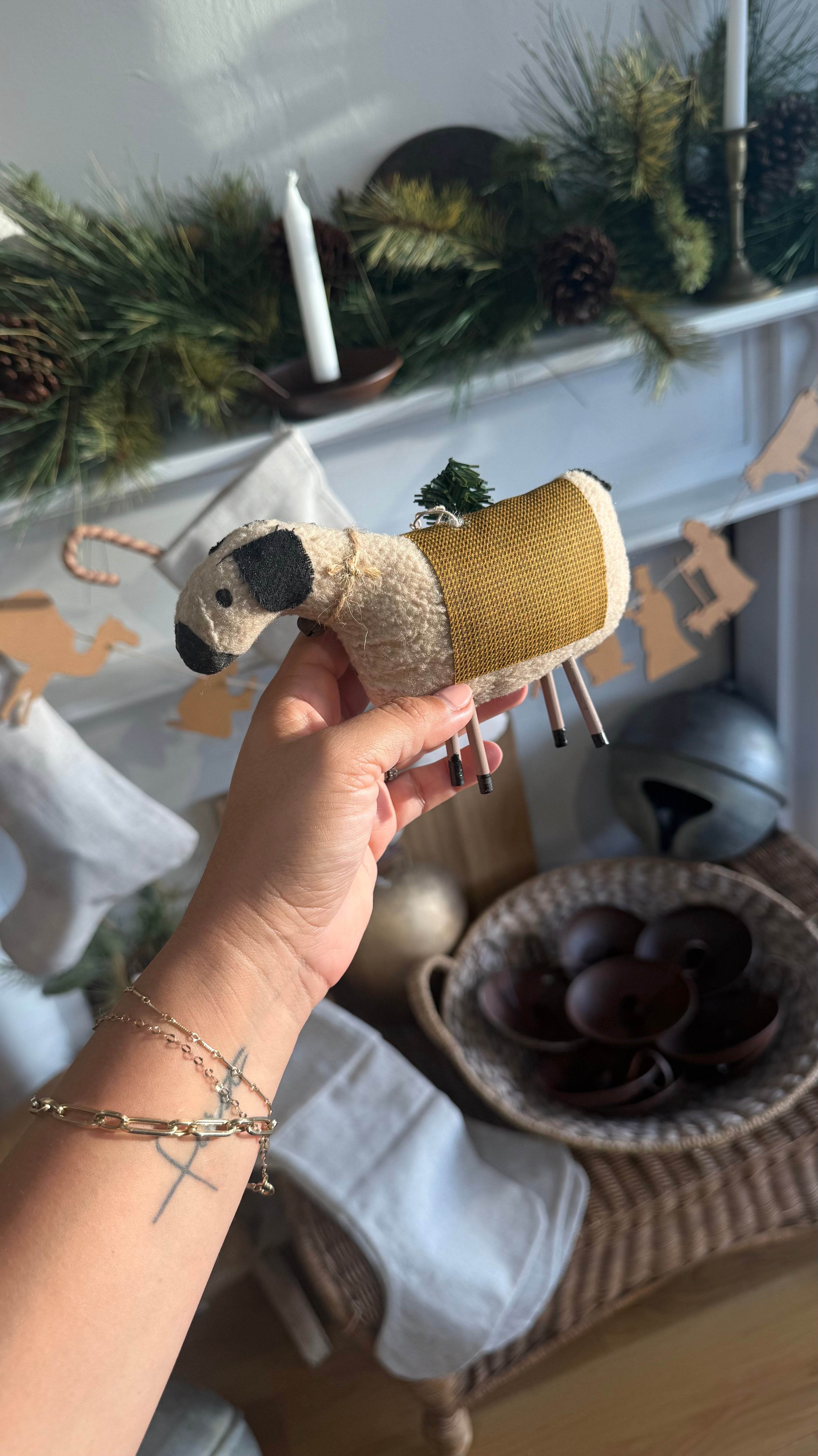 Primitive Sheep Ornament