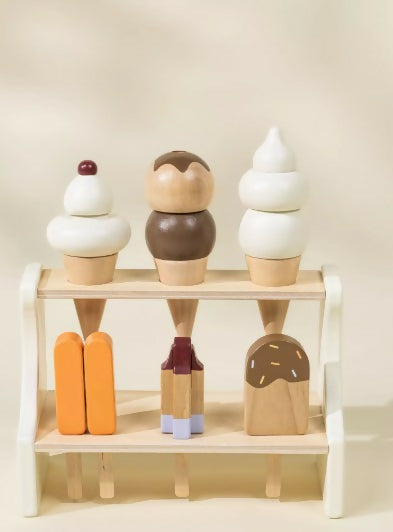 Wooden Ice cream play set