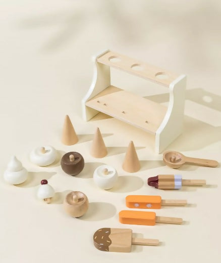 Wooden Ice cream play set