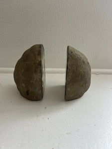 Vintage Septarian Geode Bookends