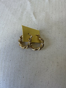 Croissant Loop Earring 18K Gold Electroplated on Brass