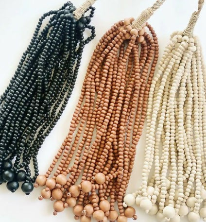 Wooden Micro Bead Tassel