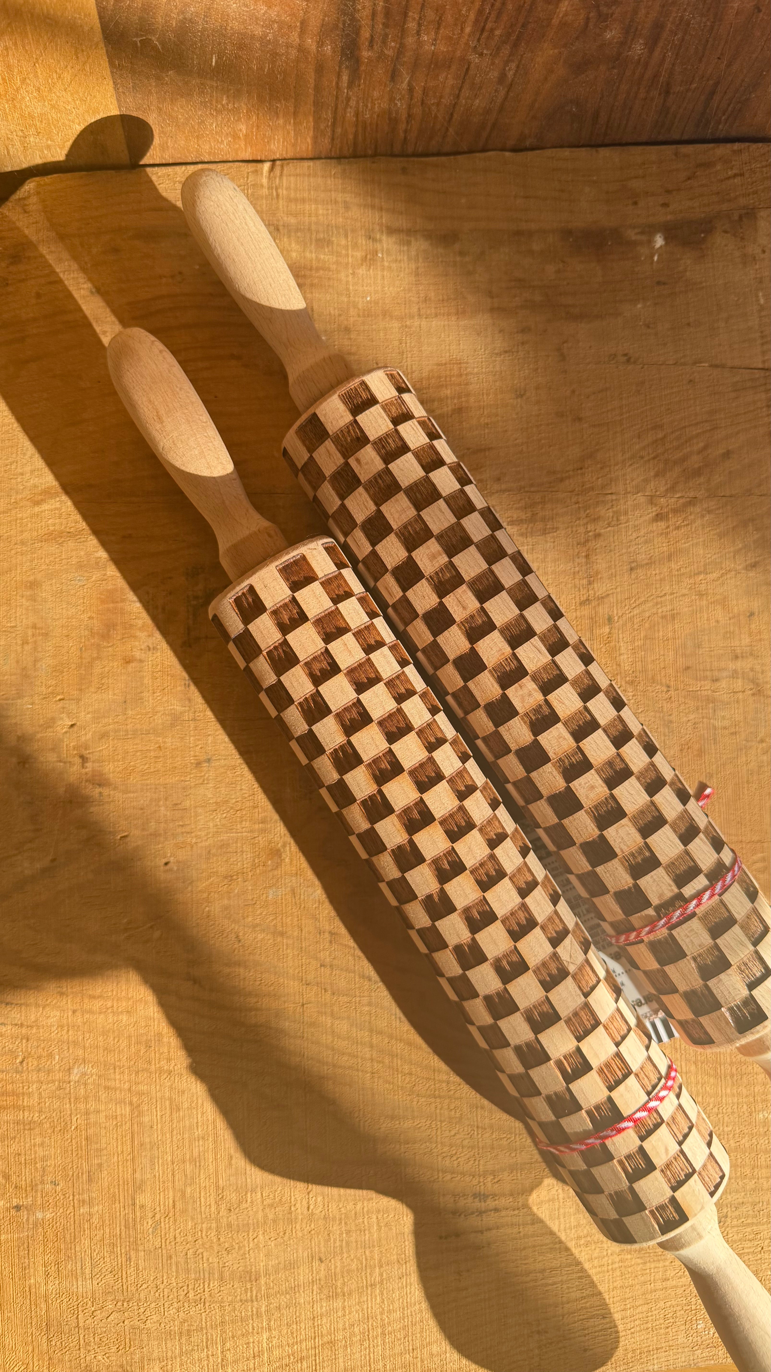Checkerboard Courtly Rolling Pin