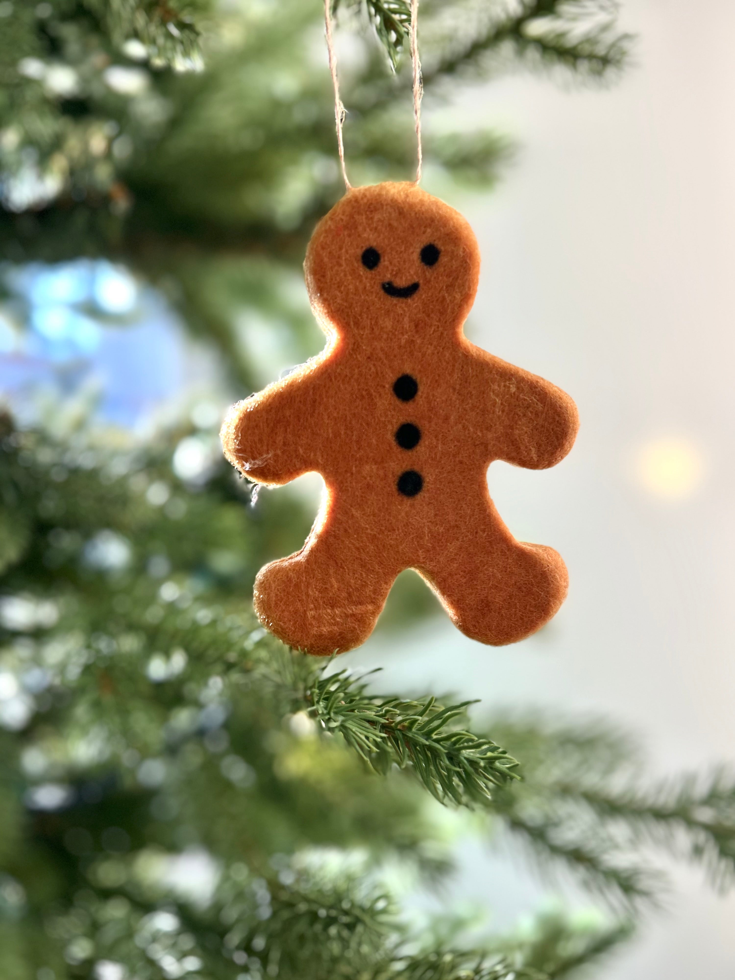 Gingerbread Man Felt Ornament