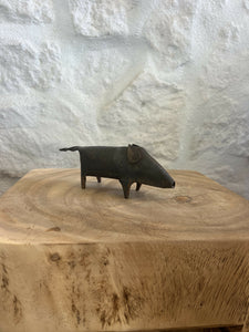 Vtg Brutalist Metal Pig