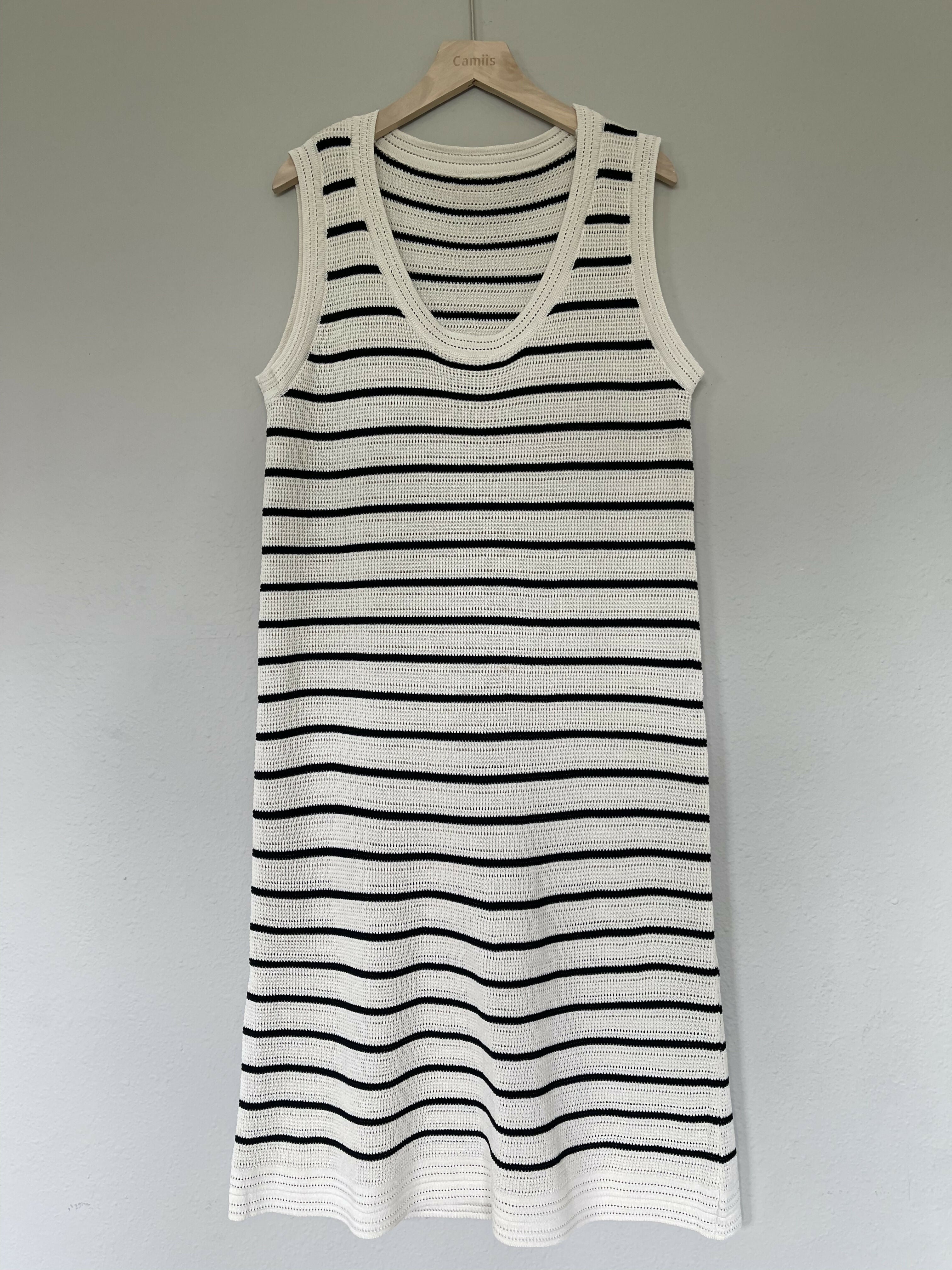 Striped Knit Tank Dress