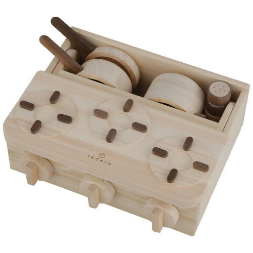 IKONIH Natural Wood Kids Kitchen Set
