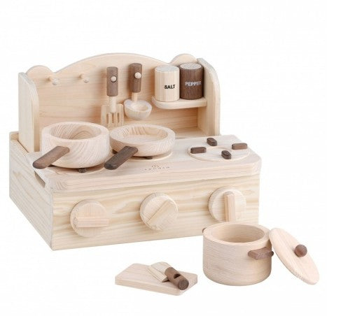 IKONIH Natural Wood Kids Kitchen Set