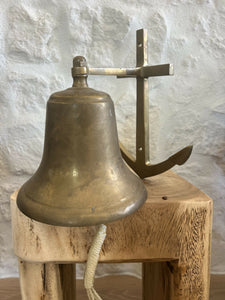 Vintage Heavy Brass Anchor Bell