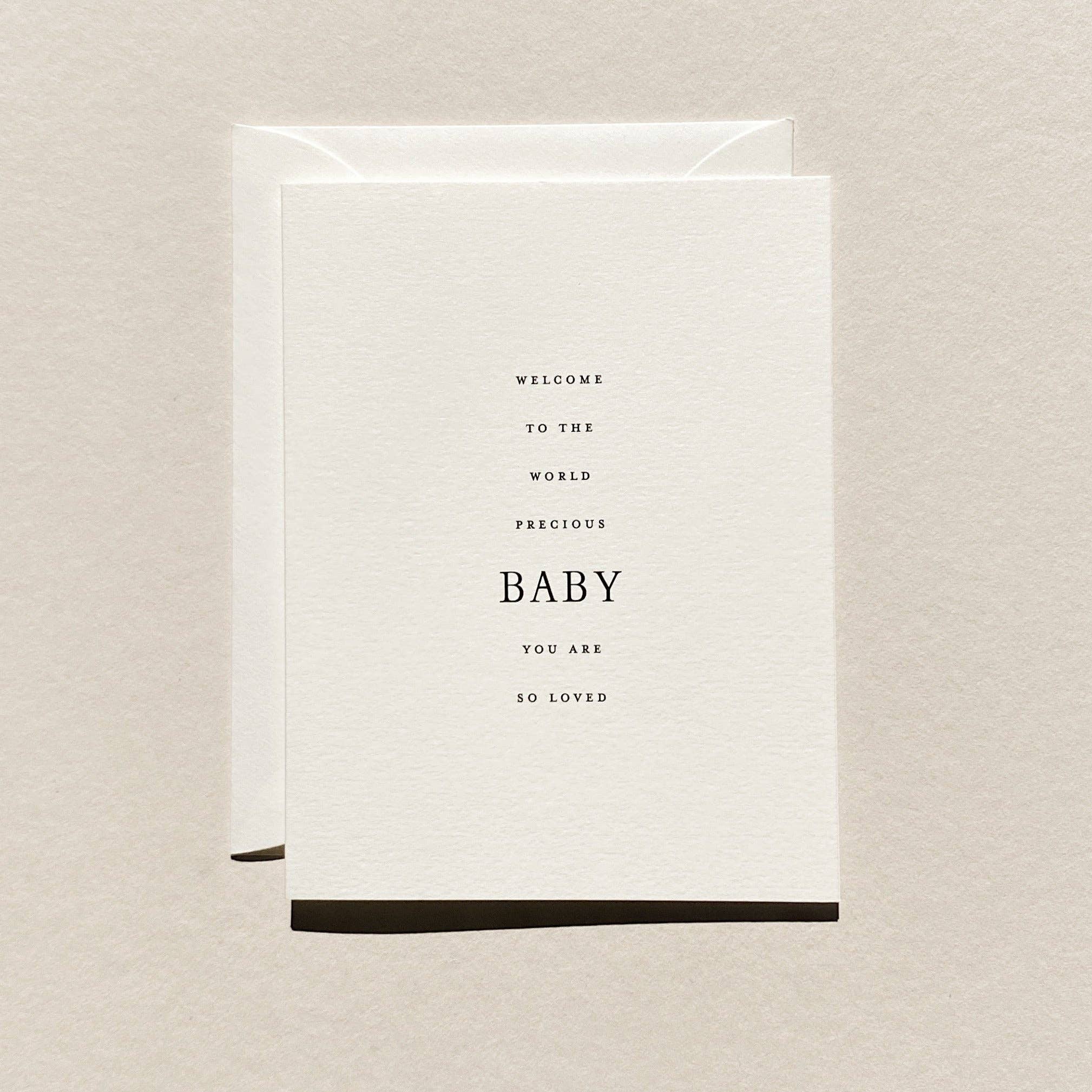 'Welcome to the world Baby' Greeting Card