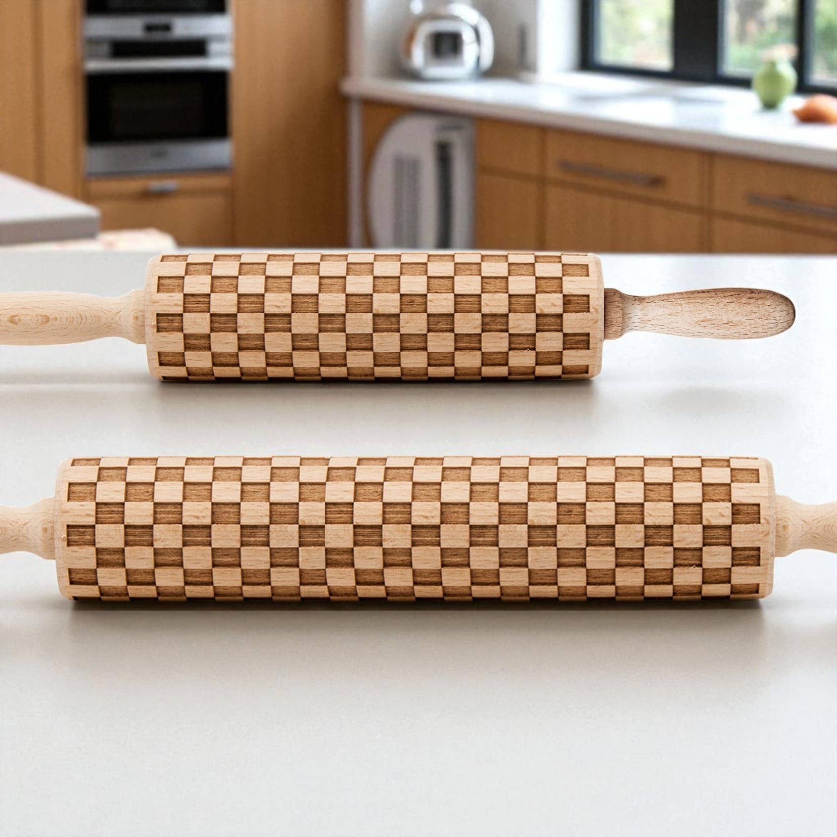 Checkerboard Courtly Rolling Pin