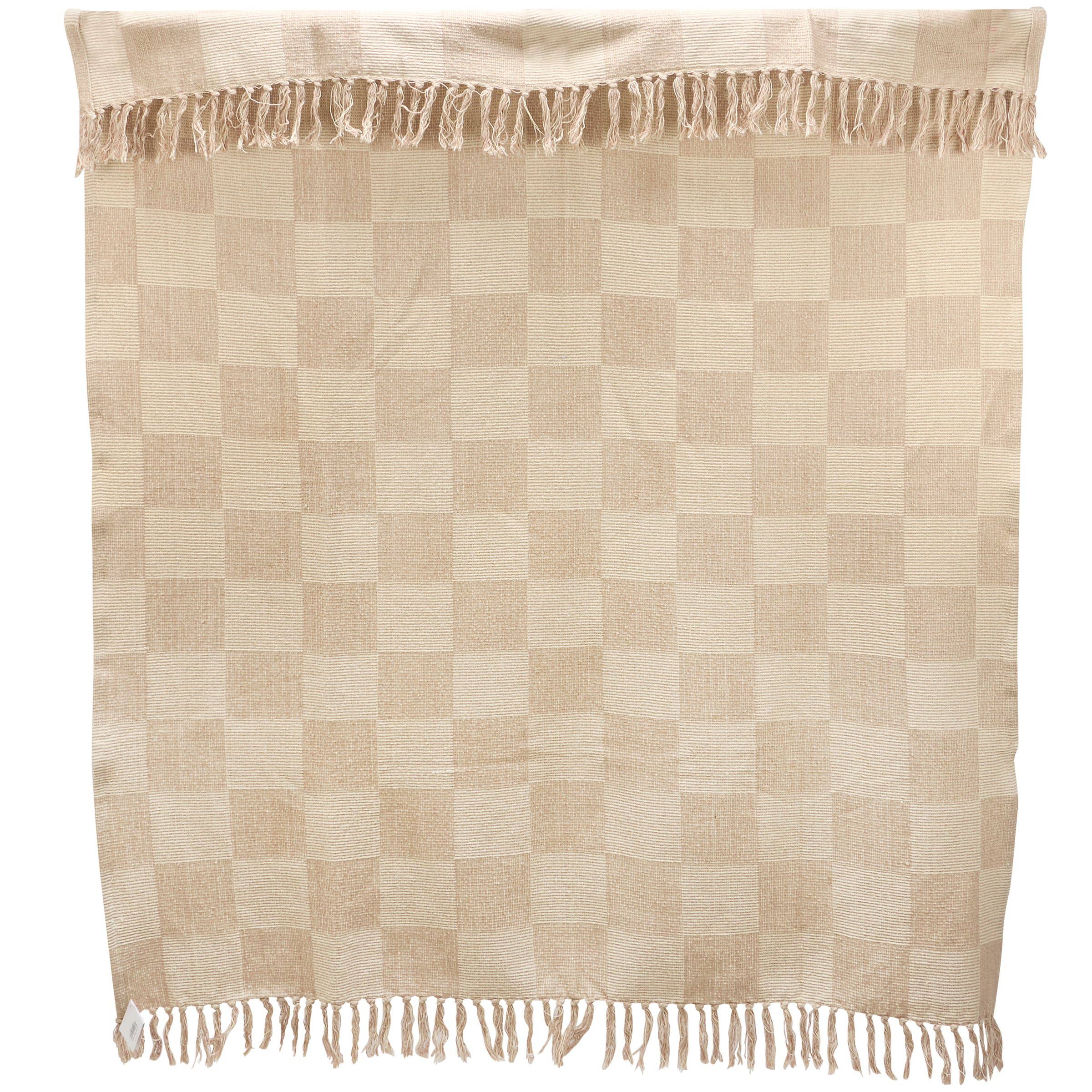 Checkerboard Ramie Cotton Throw