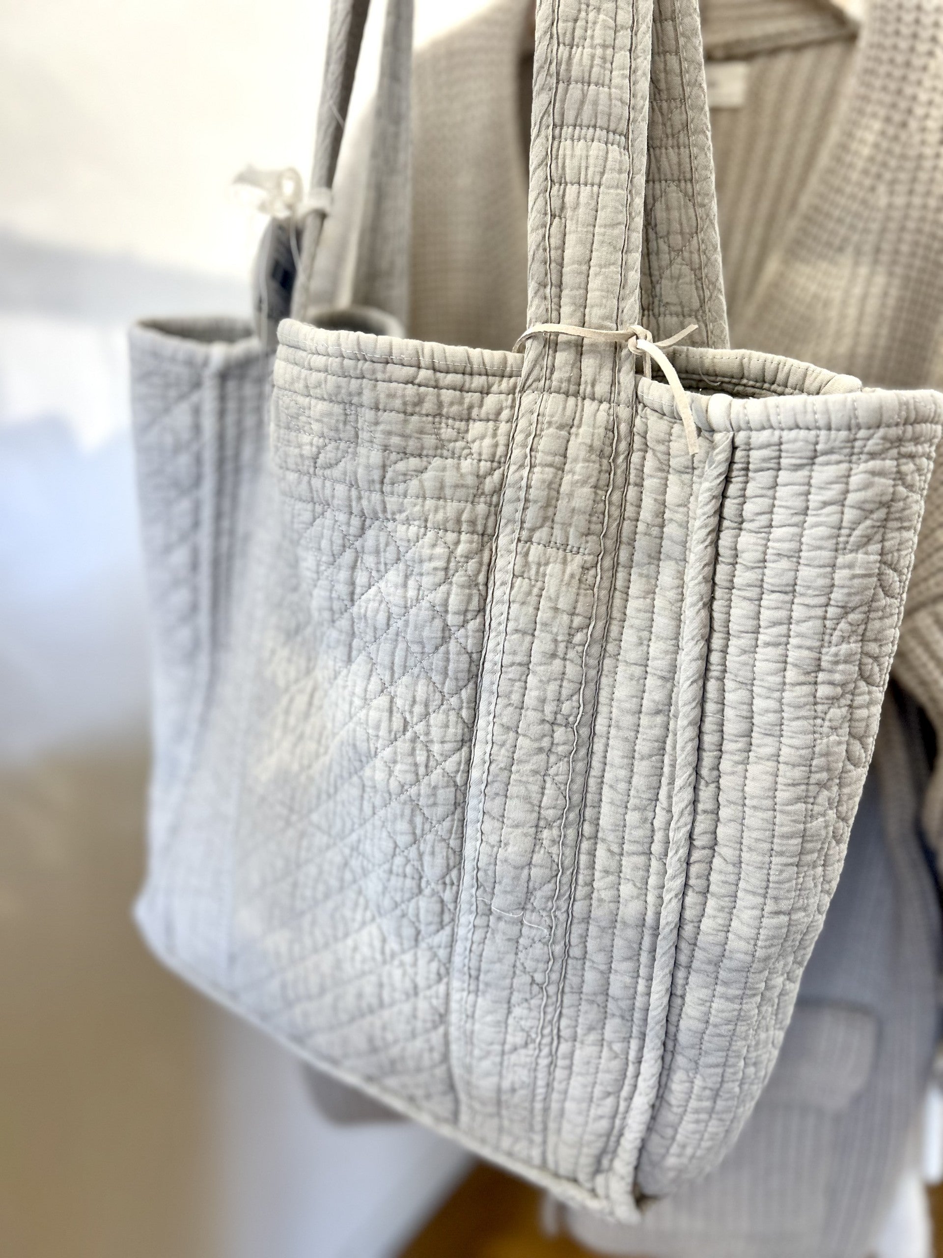 Cloud Cotton Quilted Tote Bag