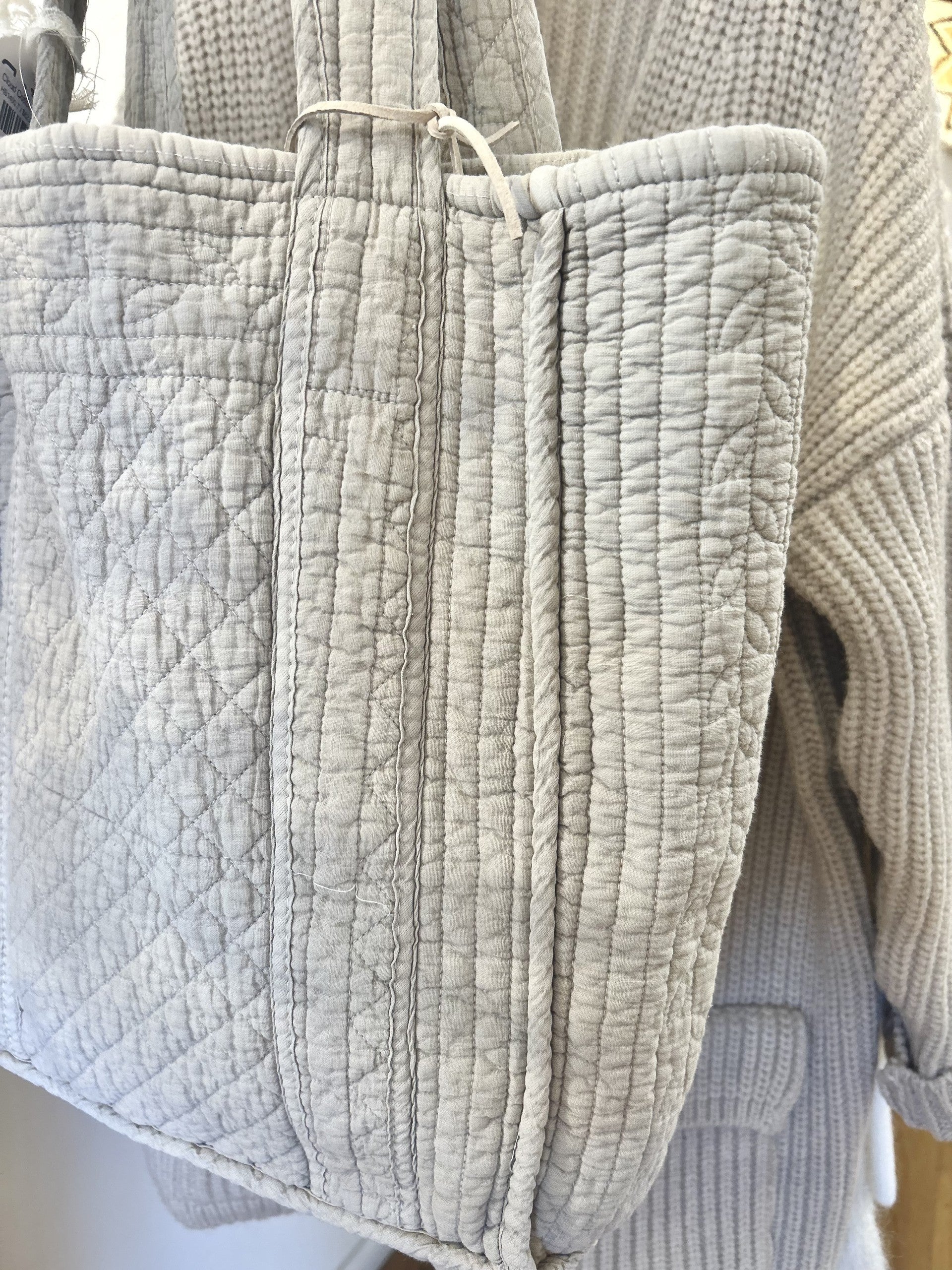 Cloud Cotton Quilted Tote Bag