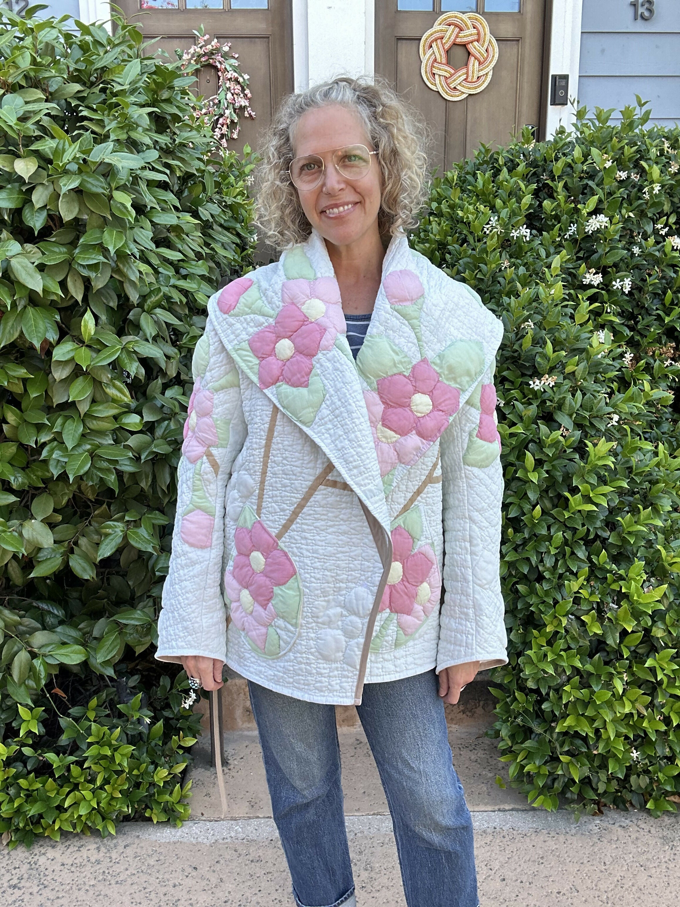 ブルゾン flower - 2way quilting coat 2020AW Puffy Flowers Shawl Collar Quilt Coat – HAUS of TRADE