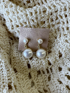 Pearl Queen 2-Tier Earring 14K Gold Filled & Dipped