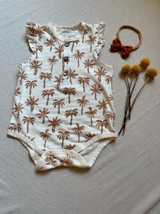 Organic Cotton Palm Flutter Bodysuit