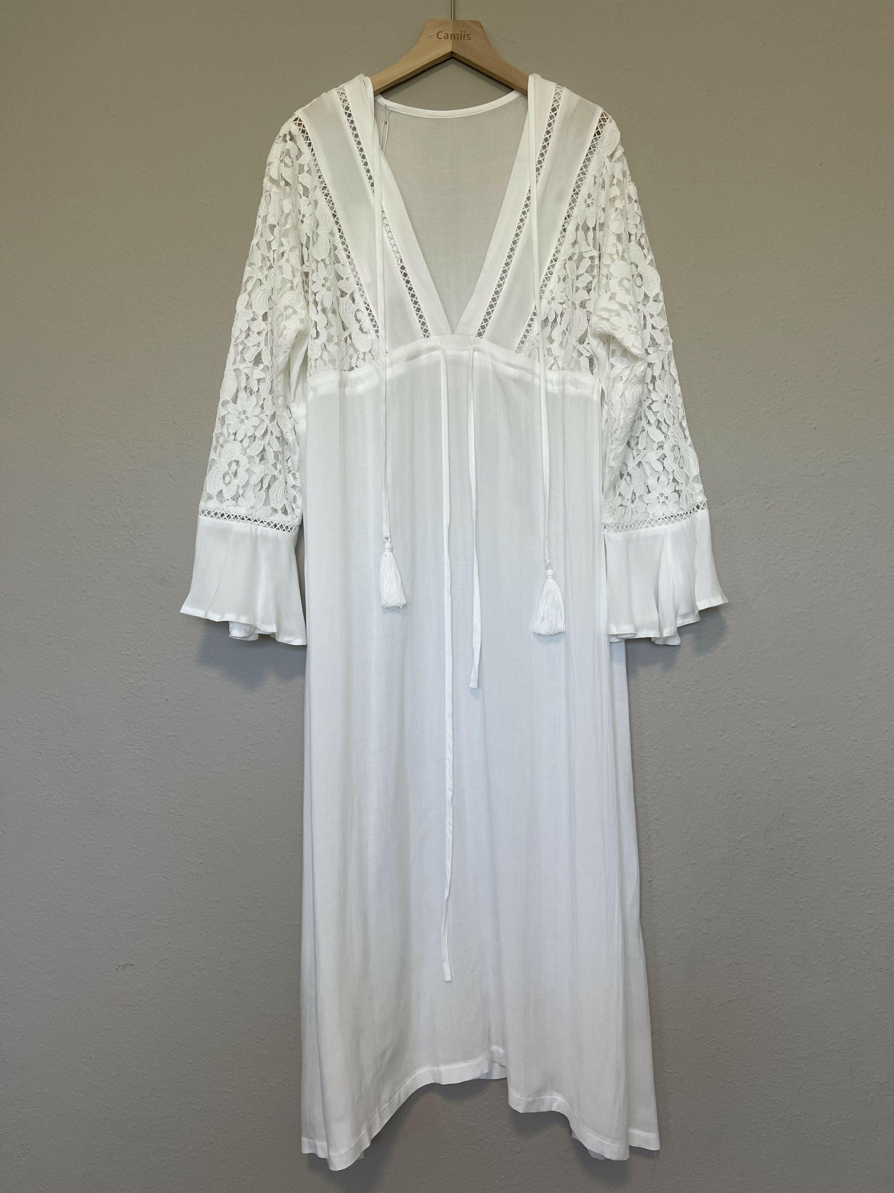 Lace Trimmed Beach Cover-Up