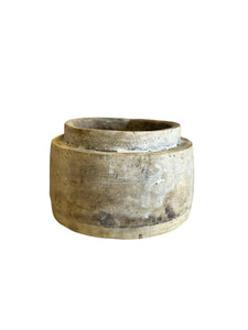 Wood Vintage Pot, Small