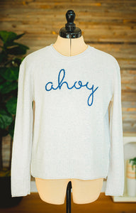 "Ahoy" Hand-Embroidered Cashmere Sweater