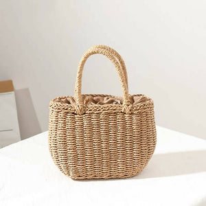 Handheld Straw Tote Handbag Small #10