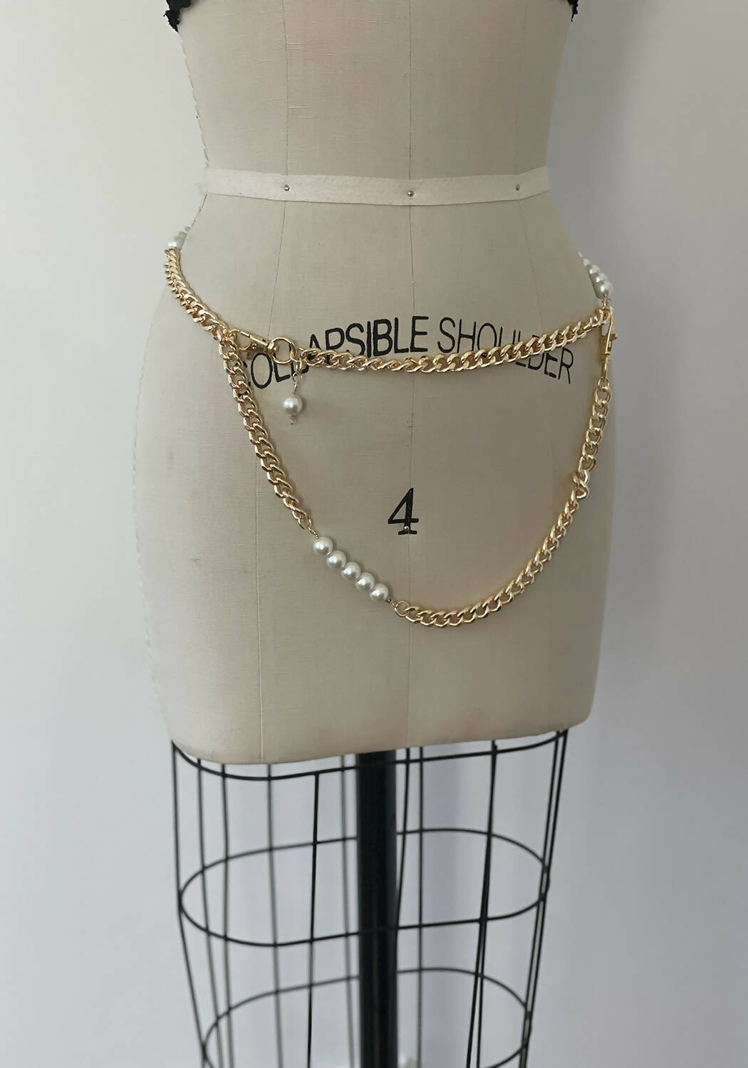 Gabrielle 18k Gold Plated & Pearl Chain Belt