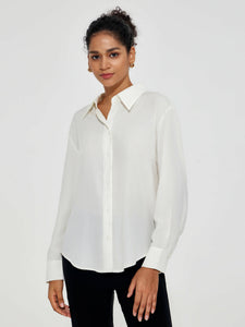 Designed Placket Shirt White Dove