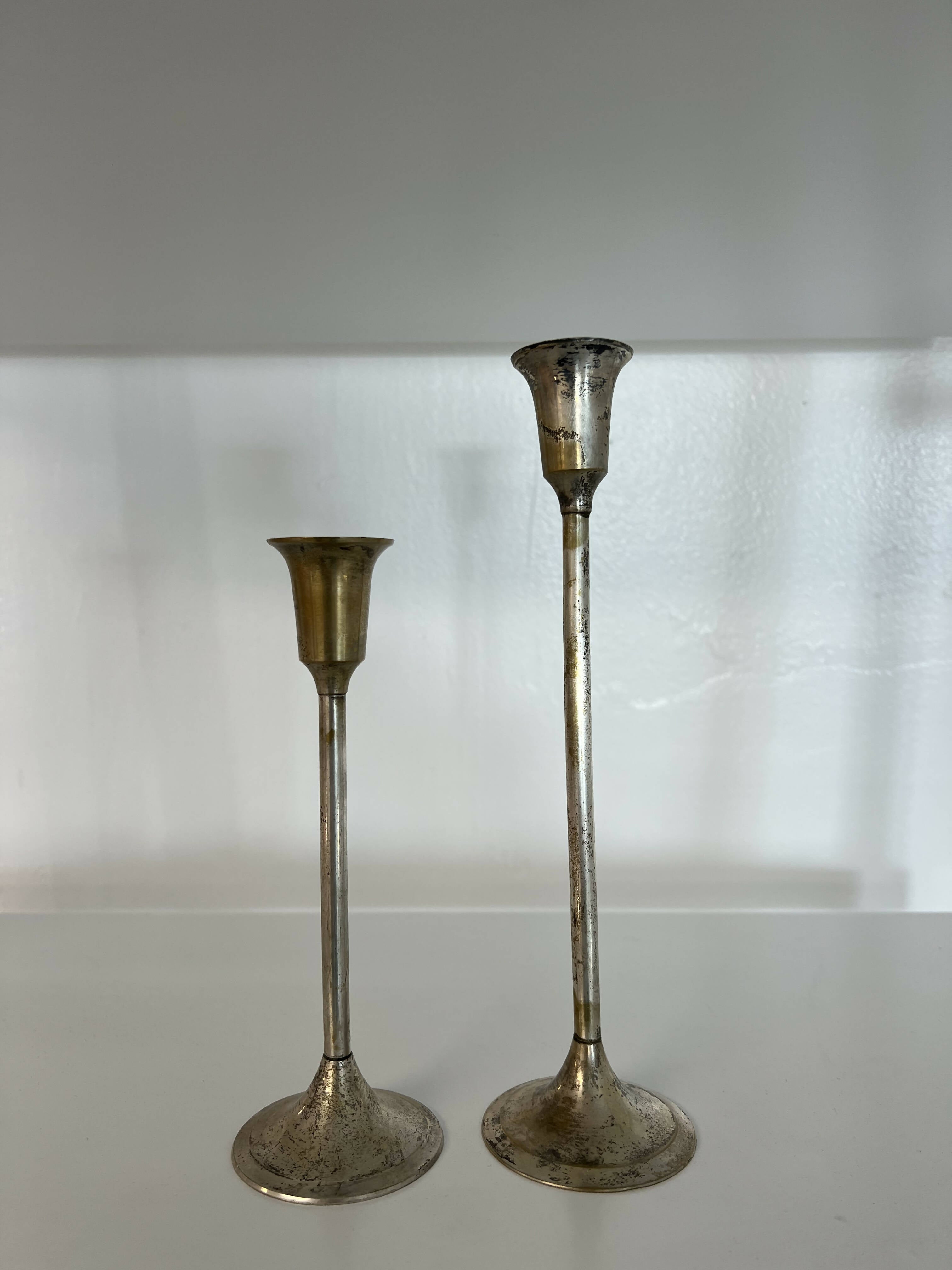 Vtg Int’l Silver Co Candlesticks, Set of 2