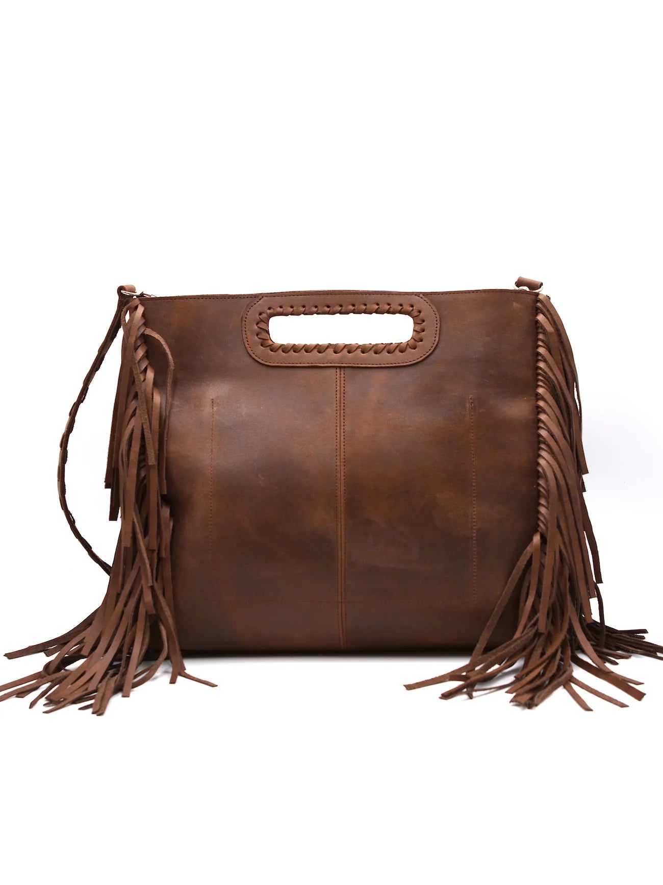The Argentine Leather Fringe Large Handbag
