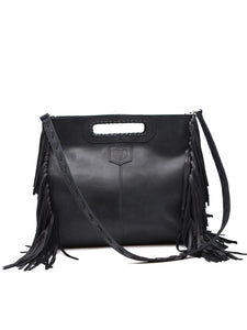 The Argentine Leather Fringe Large Handbag