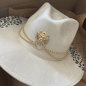 Handpainted Leo Suede Rancher Hat