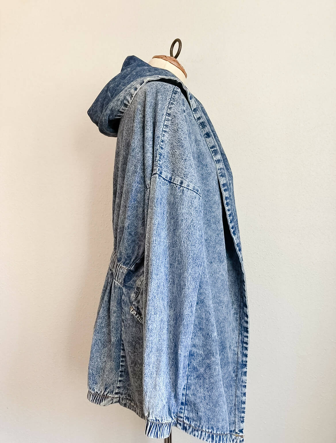 Vintage Acid Wash Long Jean Jacket