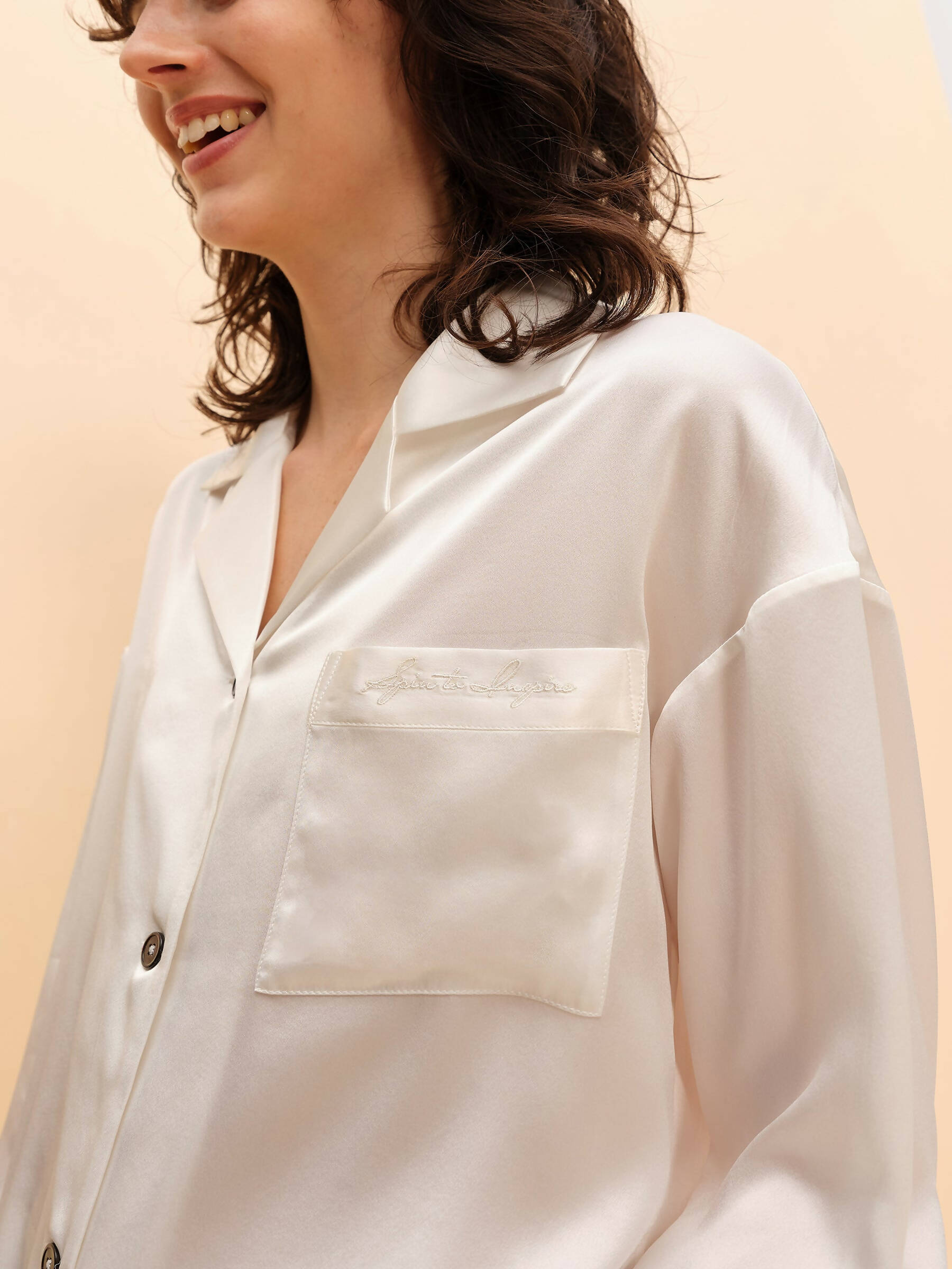 Moonwalker Silk Shirt-Moon White