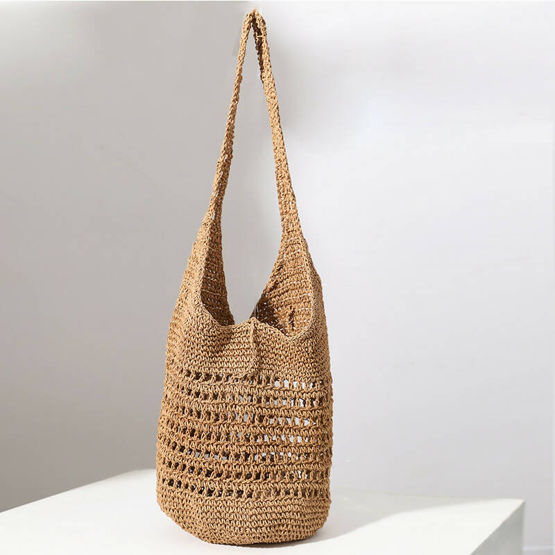 Crochet Straw Shoulder Bag #23