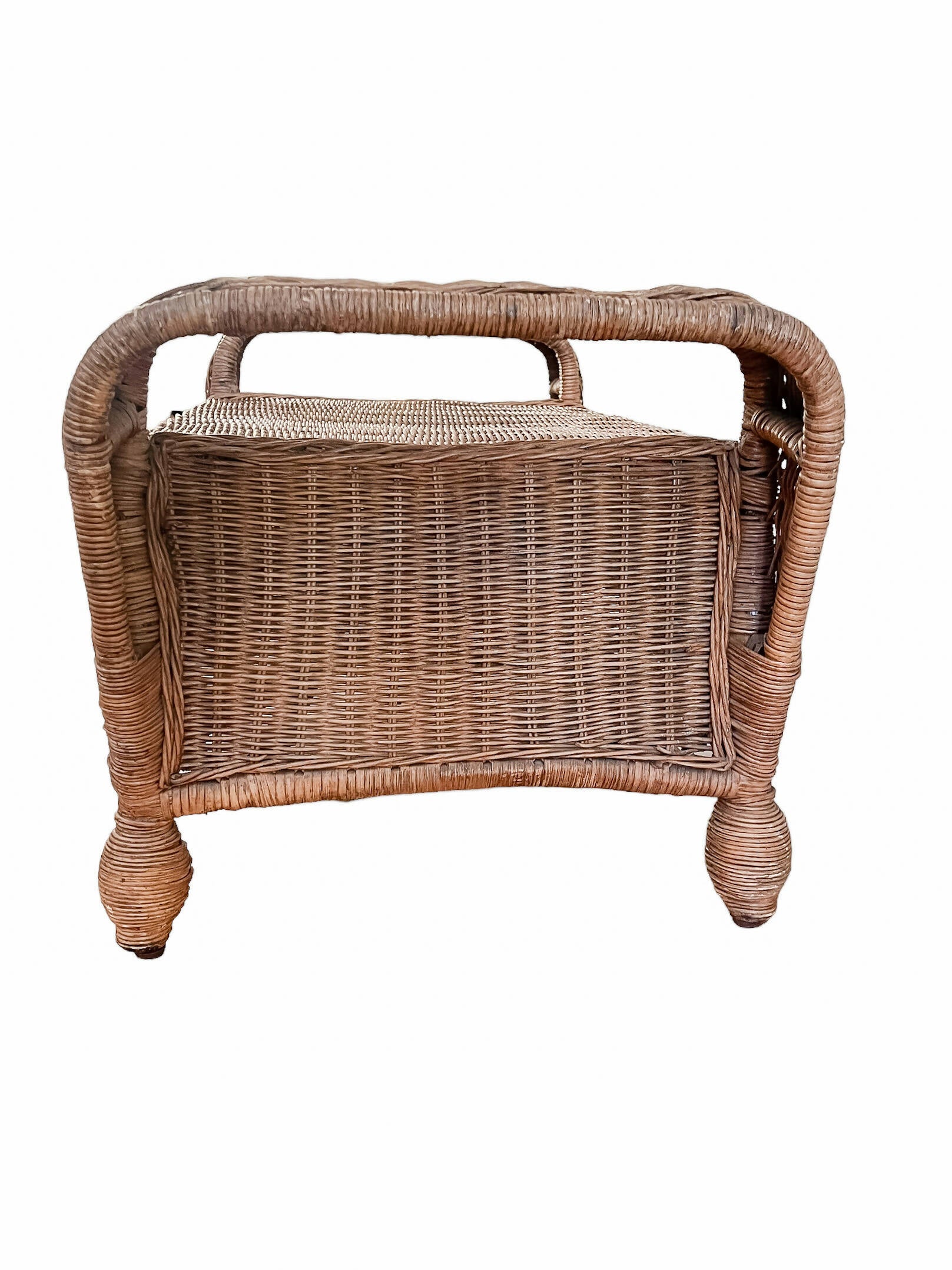 Wicker Bench / Footstool, Vintage