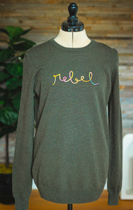 "Rebel" Hand-Embroidered Cashmere Sweater