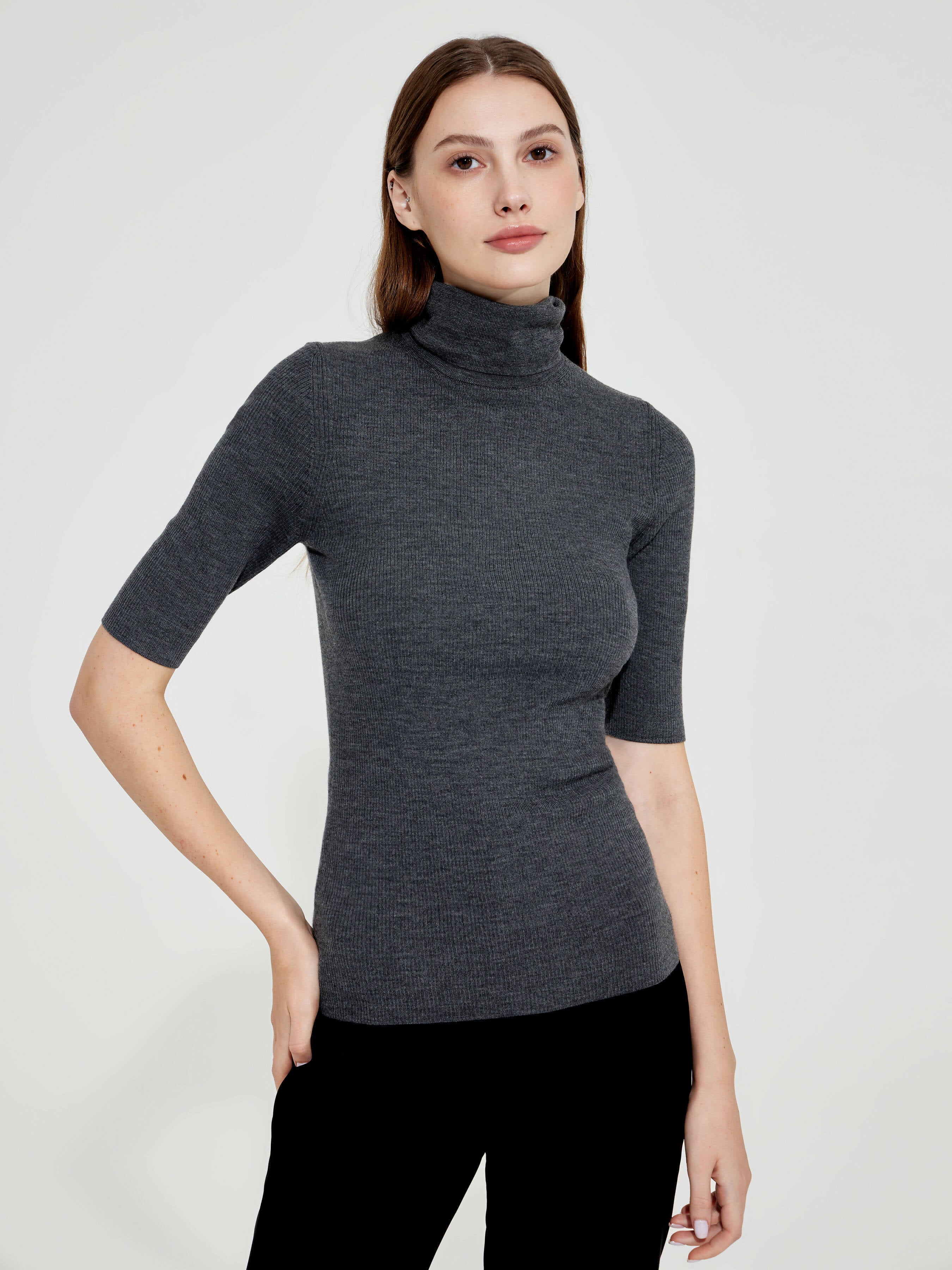 Turtleneck Sweater Grey